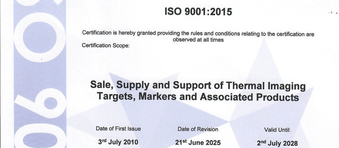 ISO certificate 2025-2028